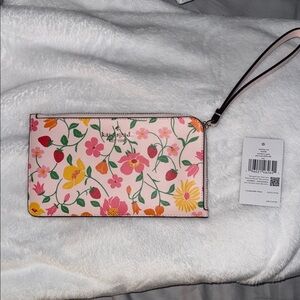 Kate Spade Pink Floral Wristlet